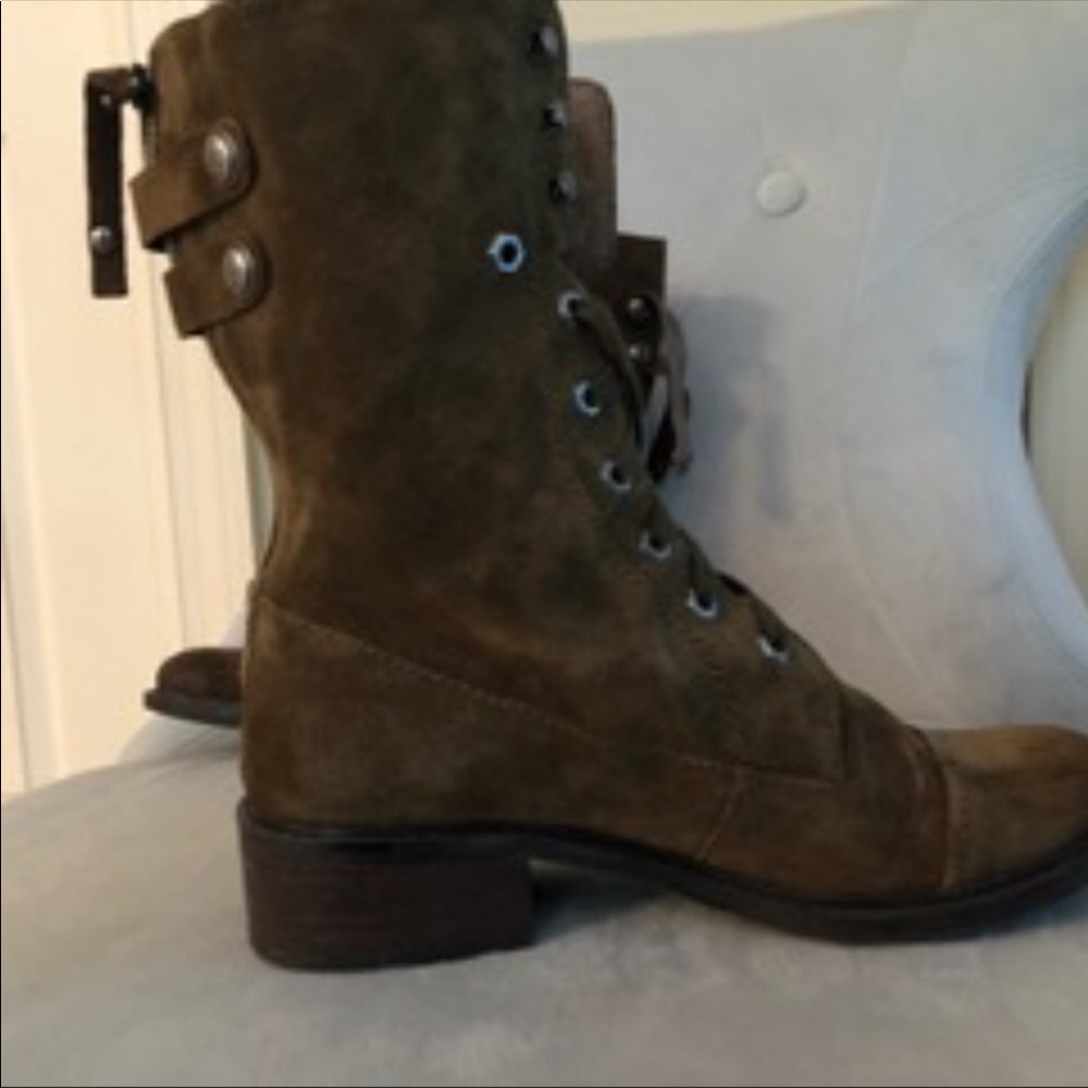 Sam Edelman Suede Combat Boots - Picture 4 of 7